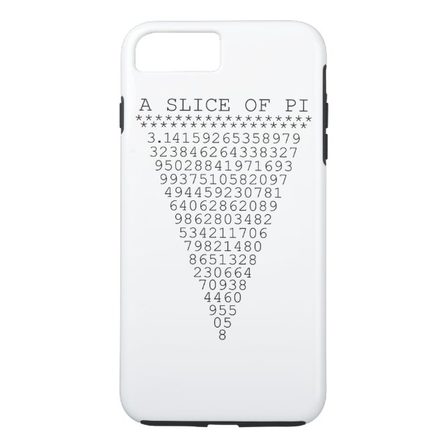 Coques Case-Mate iPhone Une tranche typographique de Pi (Dos)