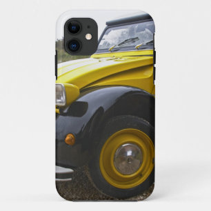 Coques Pour iPhone Une vieille Citroen 2CV 2 CV noire et jaune,