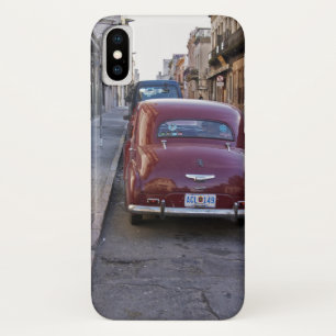 Coque Case-Mate Pour iPhone Une voiture Peugeot rouge classique ancienne garée