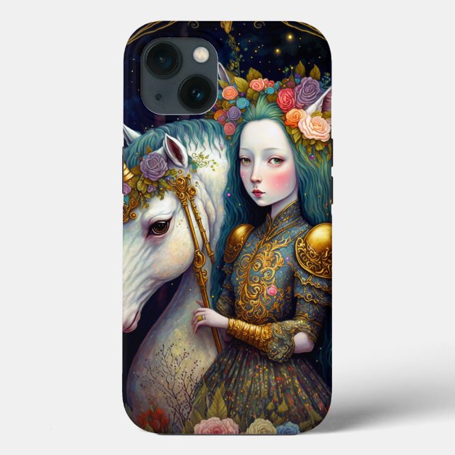 Coques Case-Mate iPhone Unicorn et Lady Imaginaire Art (Verso)