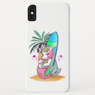 Case-Mate iPhone Case Unicorne avec planche de surf sur la plage