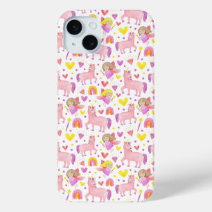 Coque iPhone 15 Mini Unicorne et motif de fée