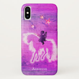 Case-Mate iPhone Case Unicorne magique personnalisée Silhouette Bleu ros