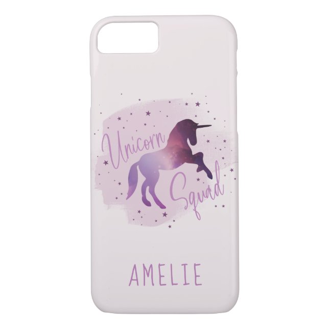 Coques Case-Mate iPhone unicorne mignonne mauve magique (Dos)