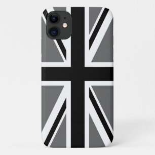 Coque Case-Mate Pour iPhone Union Jack gris noir et blanc