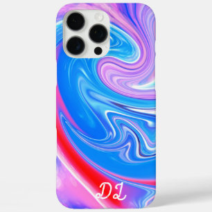 Coques iPhone 16 Pro Max Unique Abstrait Marbré Liquifié & Coloré