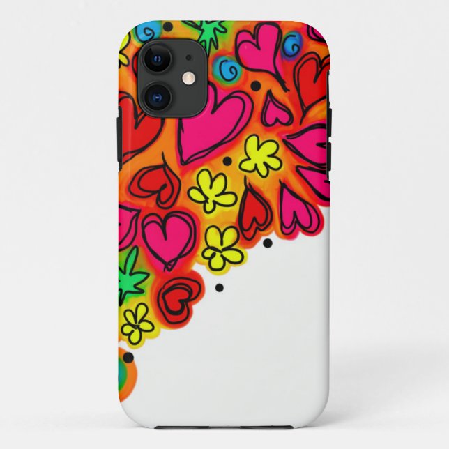 Coques Case-Mate iPhone Unique mignon Motif de coeur (Dos)