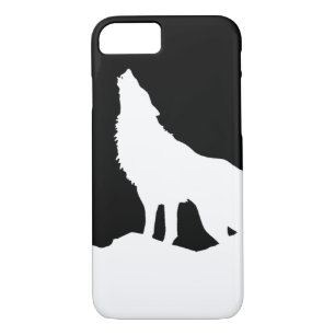 Case-Mate iPhone Case Unique Noir & Blanc Pop Art Wolf Silhouette