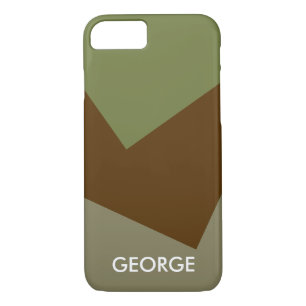 Coque iPhone 8/7 Uniquement Arrière - plan couleur - vert olive bru