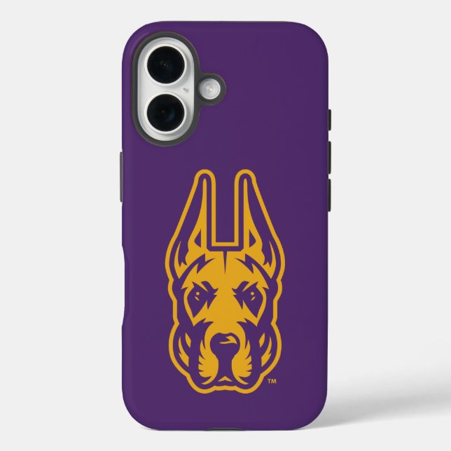 Coques Case-Mate iPhone Université d'Albany Chef de la mascotte Great Dane (Verso)