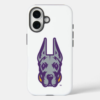 Coque Pour iPhone 16 Université d'Albany Chef de la mascotte Great Dane