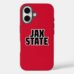 Coque Pour iPhone 16 Université d'État de Jacksonville JAX STATE Texte