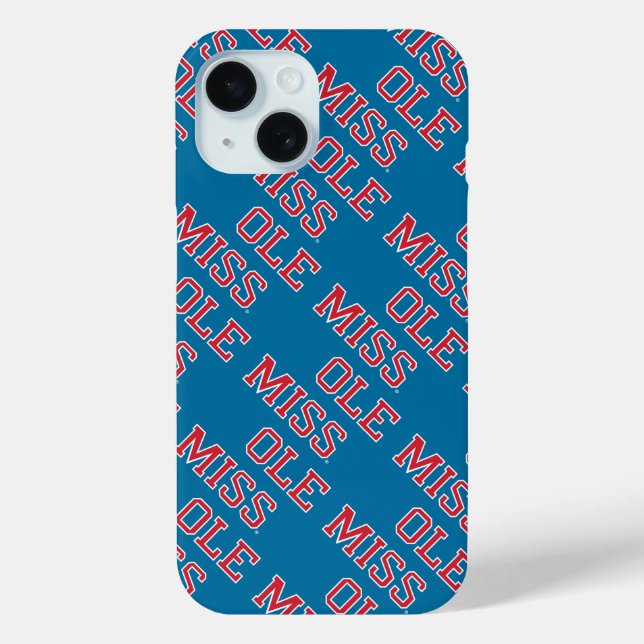 Coques Case-Mate iPhone Université du Mississippi | Ole Miss Wordmark (Verso)