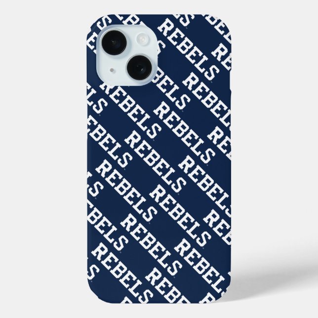 Coques Case-Mate iPhone Université du Mississippi | Wordmark Rebels (Verso)