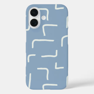 Coque Pour iPhone 16 Urban Geo Cobalt Cool Motif Blender