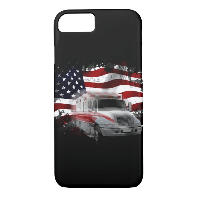 Coques Case-Mate iPhone US Flag Ambulance cas téléphonique EMT Paramedic (Dos)