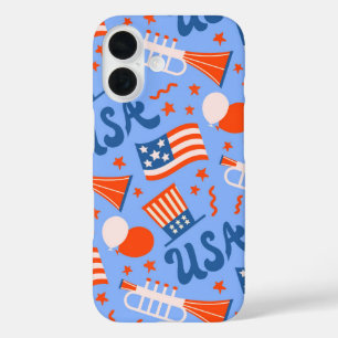 Coque Pour iPhone 16 USA Stars & Stripes - Fête de l'Indépendance