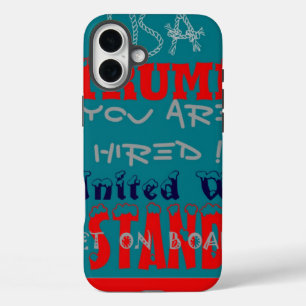 Coques iPhone 16 Plus USA Trump Vous Êtes Embauché ! Impression d'art de