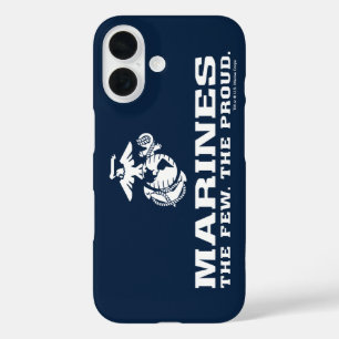 Coque Pour iPhone 16 USMC Les rares Logo Fiers Empilés - Blanc