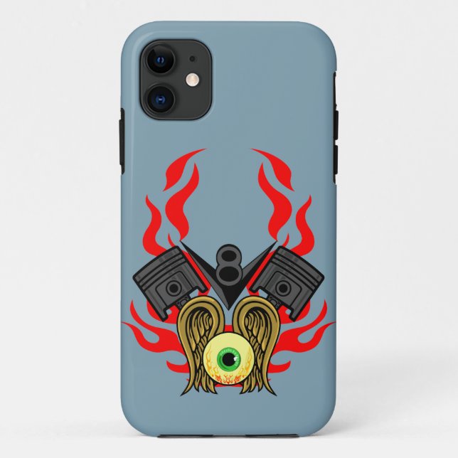 Coques Case-Mate iPhone V8 Piston Heads Flying Eye (Dos)
