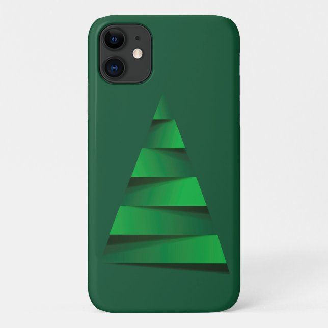 Coques Case-Mate iPhone Vacances dans l'arbre de Noël vert (Dos)