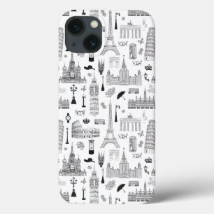 iPhone 13 Coque Vacances dans le motif de l'Europe