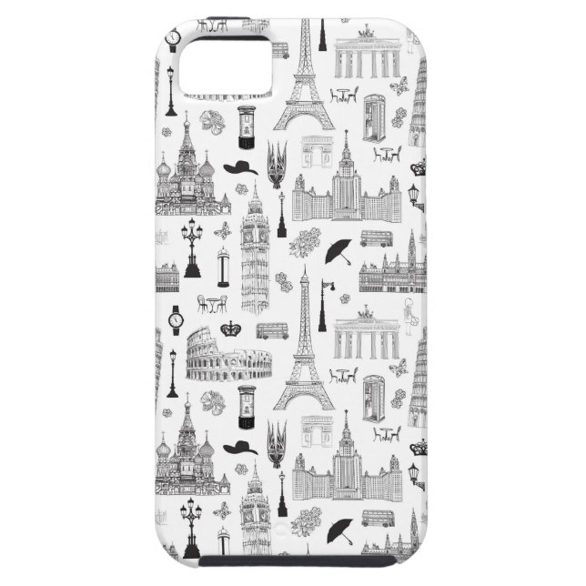 Coques Case-Mate iPhone Vacances dans le motif de l'Europe (Dos)