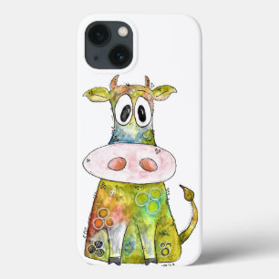 Case-Mate iPhone Case Vache blanche couleur blanc mignon