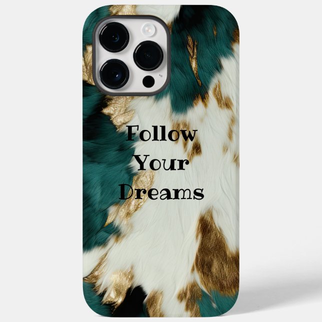 Coques Case-Mate iPhone Vache blanche de l'Ouest Emerald Gold (Verso)