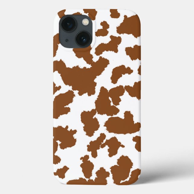 Coques Case-Mate iPhone Vache Brown Et Blanche Cacher Motif fourrure (Verso)