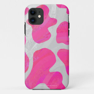Case-Mate iPhone Case Vache Imprimé Rose Chaud et Blanc