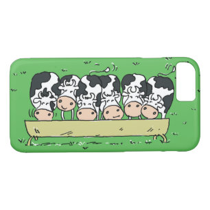Coque iPhone 7 Vaches et châteaux dans un champ d'agriculteurs