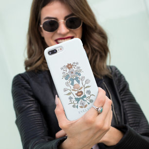 Case-Mate iPhone Case Vaches et fleurs Floral Bleu