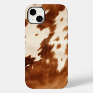 Coque Pour iPhone 14 Plus Vachette à crème Brown occidentale