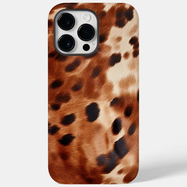 Coques Case-Mate iPhone Vachette à crème noire Brown occidentale (Verso)