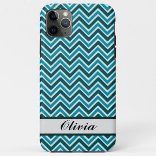 Case-Mate iPhone Case Vague Chevron Stylé Bleu, Turquoise, Vert
