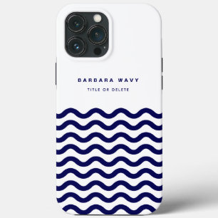 Case-Mate iPhone Case Vague nautique Marine Bleu tendance Simple élégant