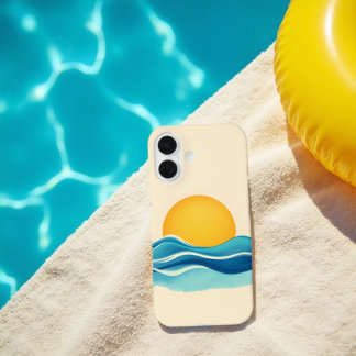 Coque Pour iPhone 16 Vague Sun & Surf
