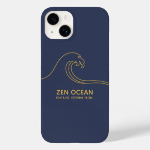 Coque Pour iPhone 14 Vague Zen Minimaliste Ligne Abstraite de l'Océan