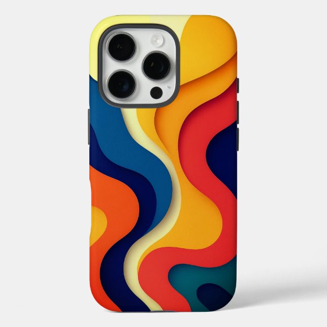 Coques Case-Mate iPhone Vagues Abstraites colorées (Verso)