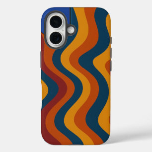 Coque Pour iPhone 16 Vagues Abstraites colorées Coque-Mate