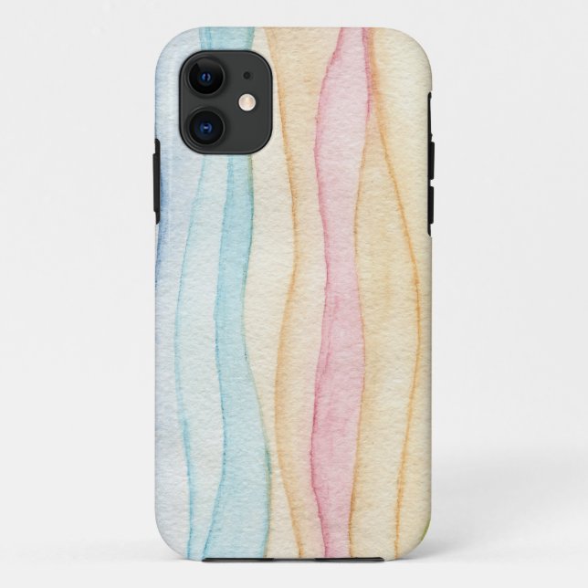 Coques Case-Mate iPhone Vagues brunes de Pastel Couleurs élégantes (Dos)