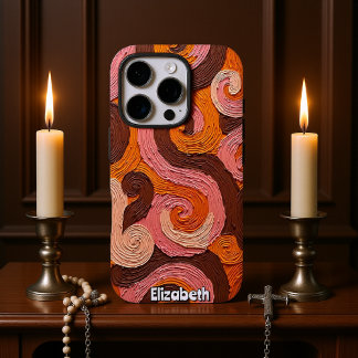 Coques iPhone 16 Pro Vagues chaudes : Flux de couleurs Impasto