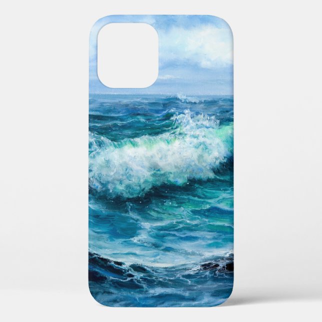 Coques Case-Mate iPhone Vagues dans l'océan. Impressionnisme moderne, mode (Verso)