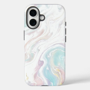 Coque Pour iPhone 16 Vagues de marbre doux