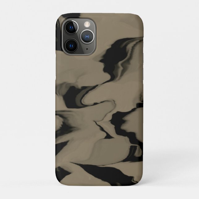 Coques Case-Mate iPhone Vagues de Noir et Brown (Dos)