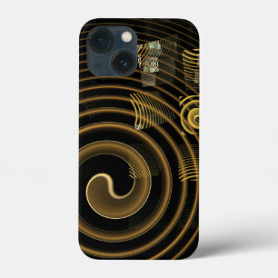 Case-Mate iPhone Case Vagues dorées hypnotiques Art abstrait moderne