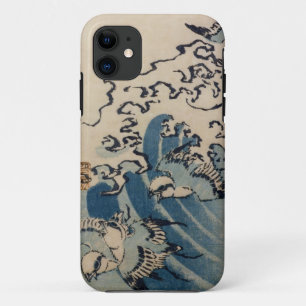 Coques Pour iPhone Vagues et oiseaux, c.1825 (copie de bois de