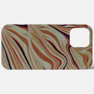 Case-Mate iPhone Case Vagues sur base mixte en gris brun orange