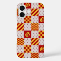 Vair rouge médiéval jaune Ermine Motif héraldique